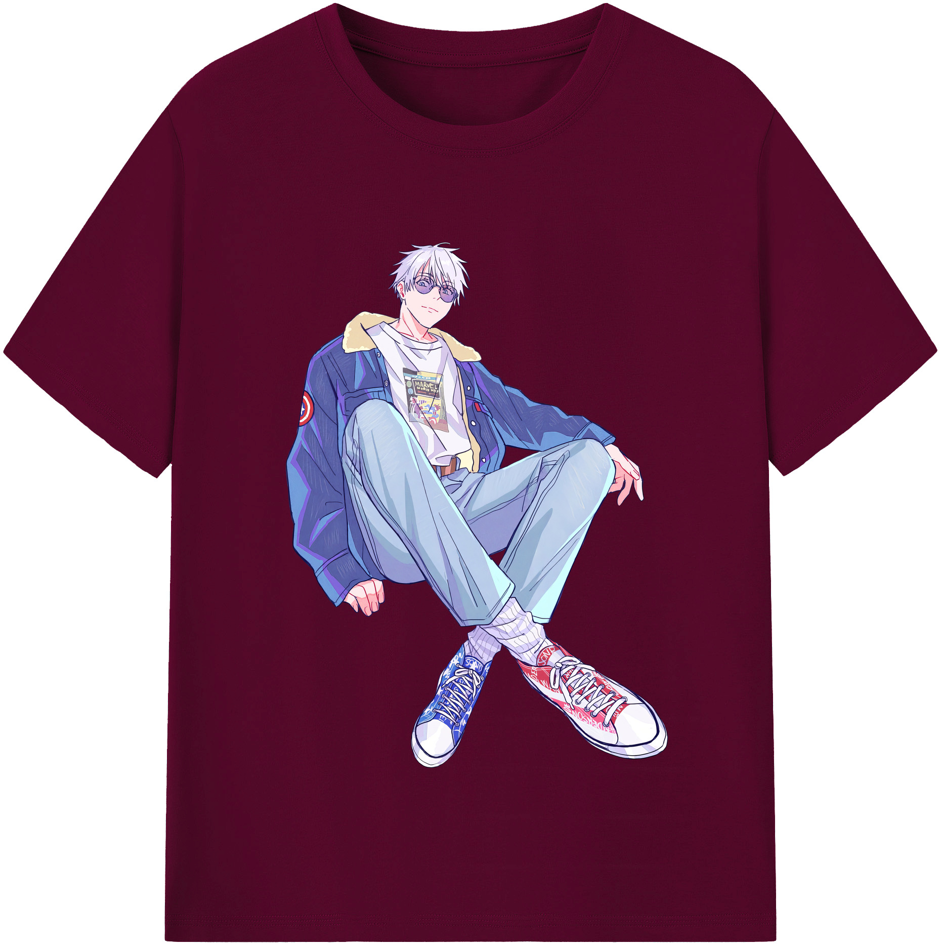 （画像用） 呪術廻戦 Jujutsu Kaisen レディースカジュアルプリントTシャツ（綿100％）